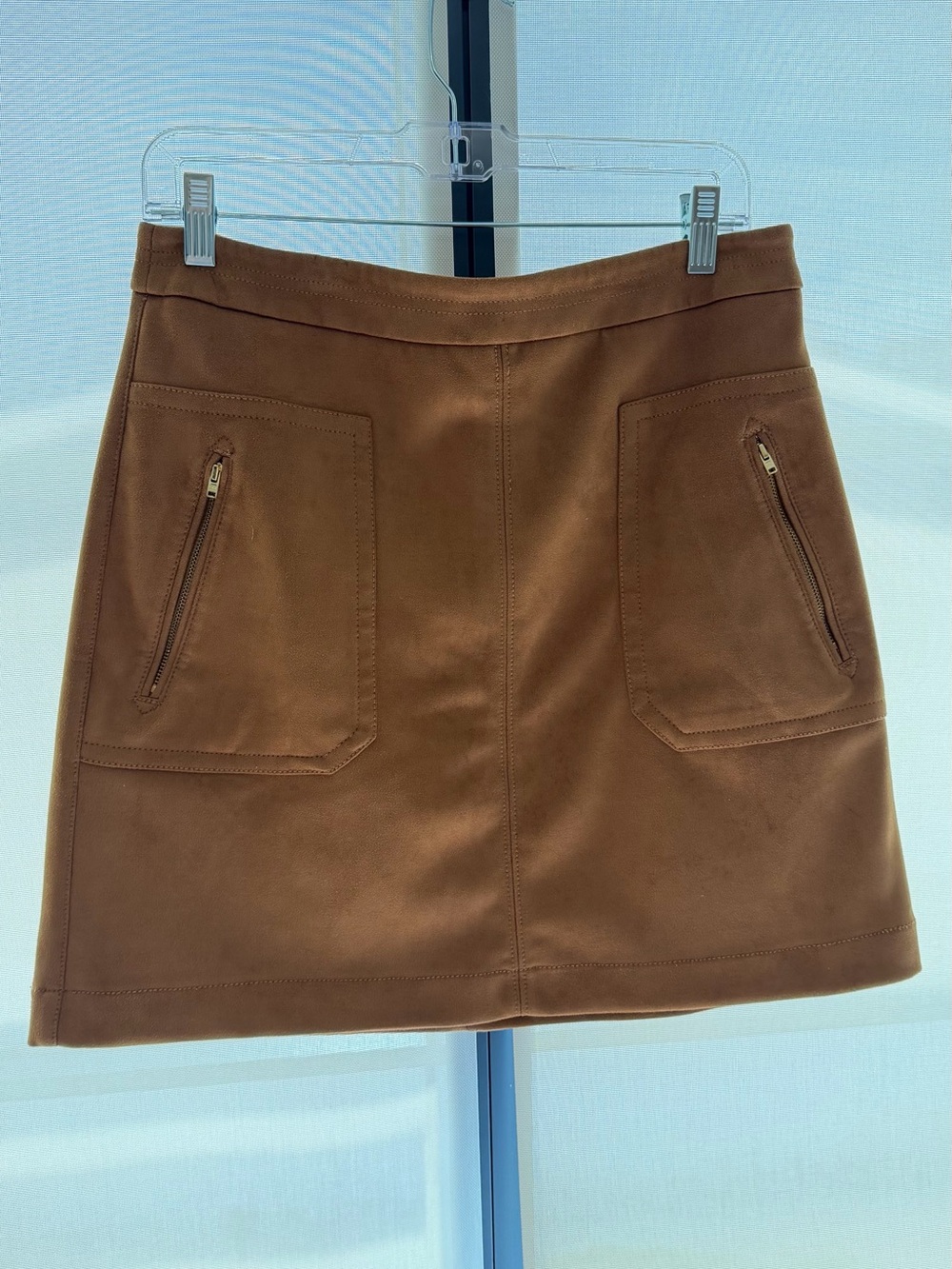 Classic LOFT Brown Suede A-Line Skirt